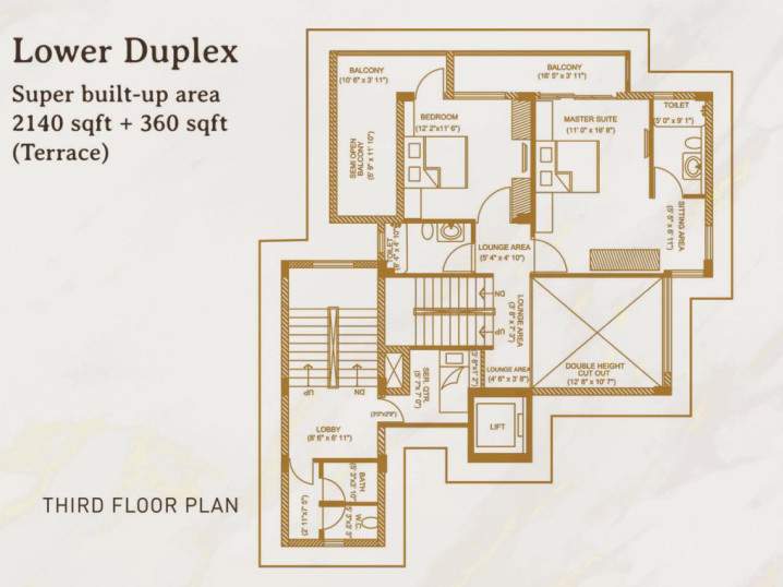  grandeur phase ii Floor Plan Upper Level Duplex Plan