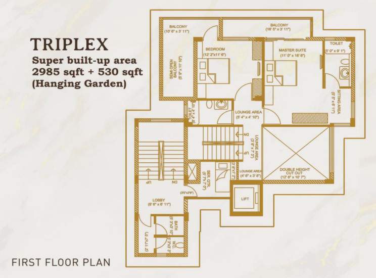  grandeur phase ii Floor Plan Upper Level Duplex Plan