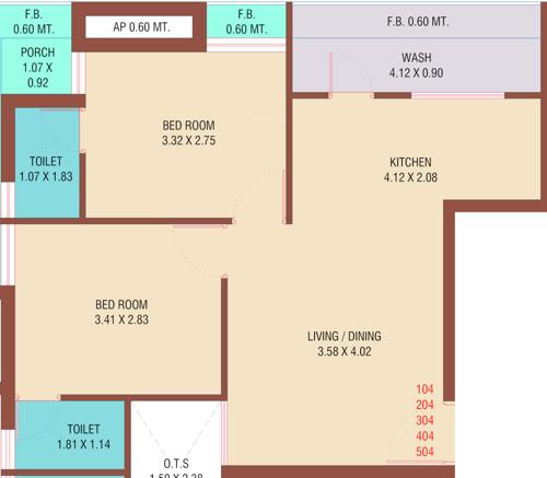 floorPlan of Radheshyam Mangaldeep Appartment