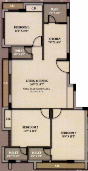 floorPlan of Akhilam Shree Avenue