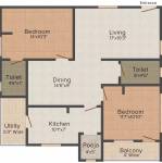 floorPlan of Srija Silver Shade Apartment