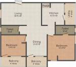 floorPlan of Srija Silver Shade Apartment