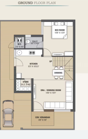  gokuldham-bungalows Floor Plan Ground Floor Plan