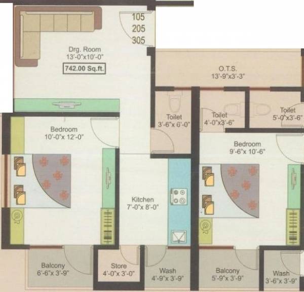 floorPlan of Shreenathji Residency