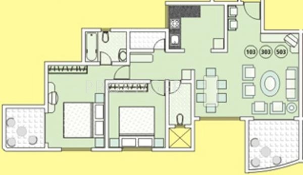 Tejas Elysian Apartment (2BHK+2T (1,362 sq ft) 1362 sq ft)