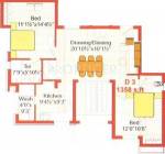 Rajparis Raj Castle (2BHK+2T (1,358 sq ft) 1358 sq ft)