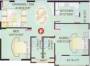 Floor Plan (2BHK+2T) SMR Holdings Vinay Classic Floor Plan (2BHK+2T)