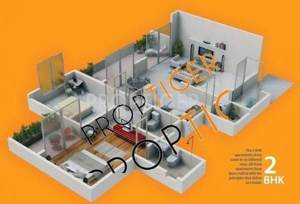 DNV Iris Apartment Floor Plan (2BHK+2T)