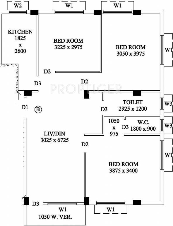 Dewki Shankar Tower (3BHK+2T (1,441 sq ft) 1441 sq ft)