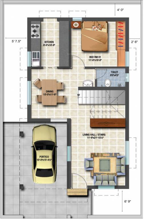kingsman villas Floor Plan Ground Floor Plan