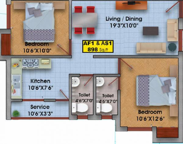  santhoshapuram-flat Floor Plan Floor Plan