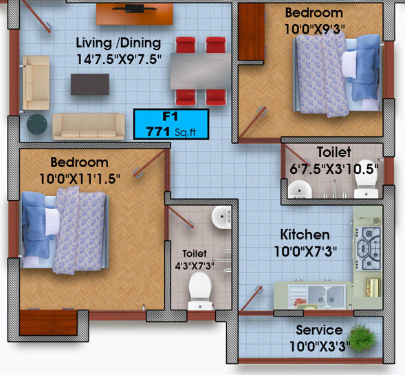 Floor Plan bajanai koil street flat Floor Plan Floor Plan