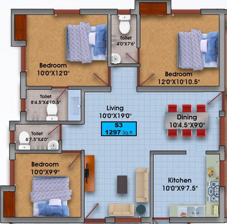 Floor Plan bajanai koil street flat Floor Plan Floor Plan