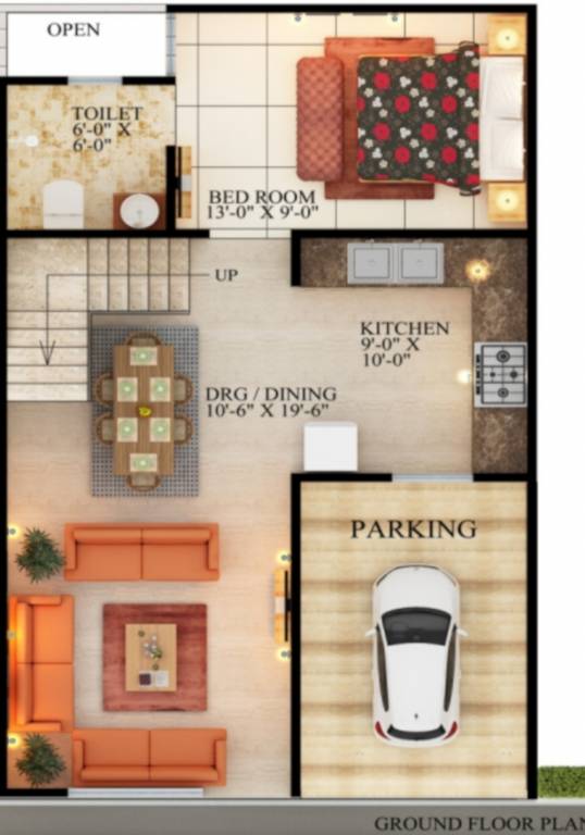 park view villas Floor Plan Ground Floor Plan