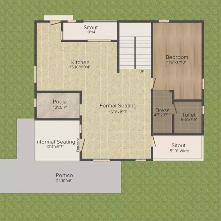  bridge county villas Floor Plan Ground Floor Plan