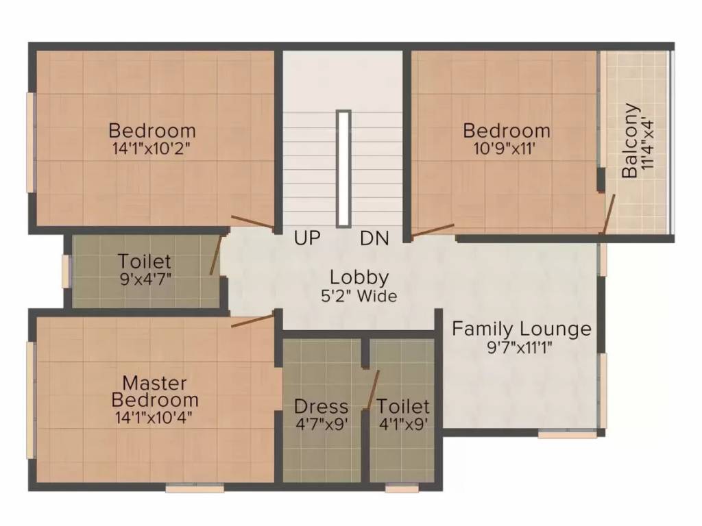  greens twin duplex Floor Plan First Floor Plan