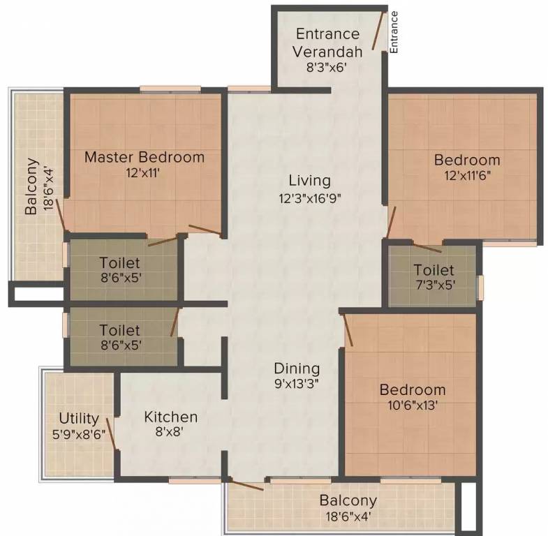  satyam swastik apartments Floor Plan Floor Plan