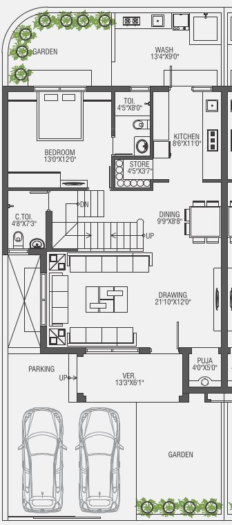 hridaykunj Floor Plan Ground Floor Plan