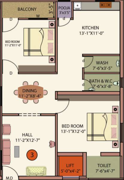 Floor Plan marutis-sri-laxmi-residency Floor Plan Floor Plan