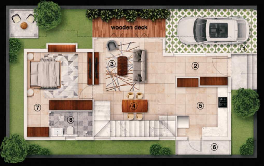  village Floor Plan Ground Floor Plan
