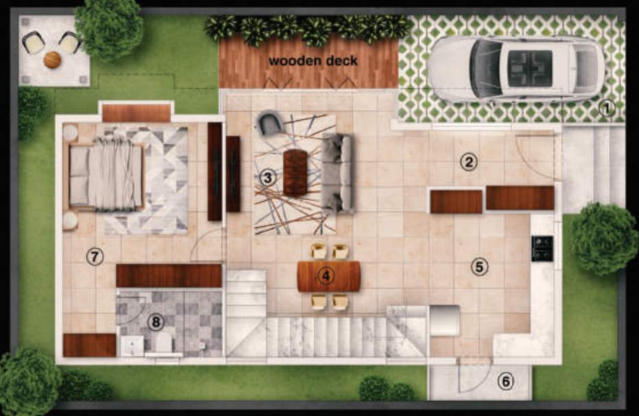  village Floor Plan Ground Floor Plan