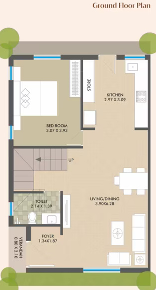  redcoral 24 Floor Plan Ground Floor Plan