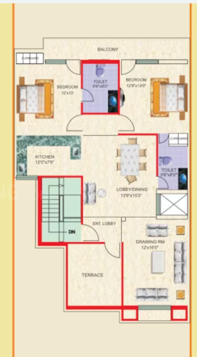 Upper Level Duplex Plan city kundli Floor Plan Upper Level Duplex Plan