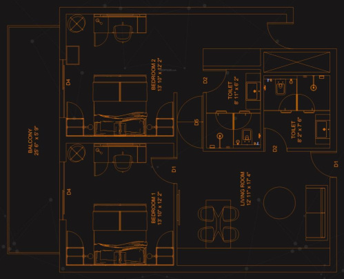  zone calangute suites Floor Plan Floor Plan