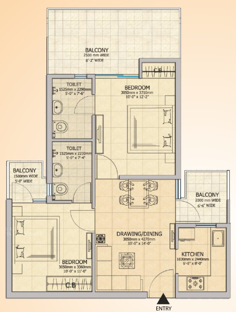 gaur city 2 Floor Plan Floor Plan