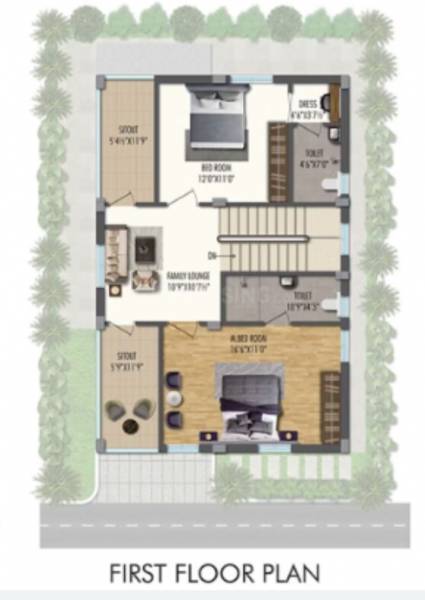  praveens-grandio Floor Plan First Floor Plan
