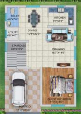  royal orchid Floor Plan Ground Floor Plan