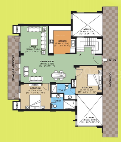 city Floor Plan Lower Level Duplex Plan