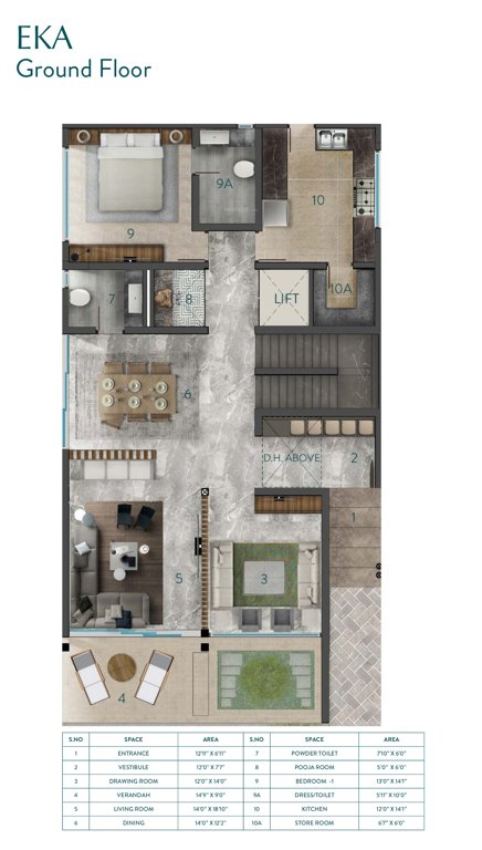  aravalli Floor Plan Ground Floor Plan