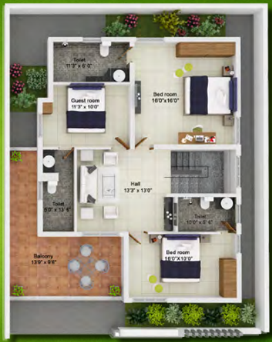  villas Floor Plan First Floor Plan