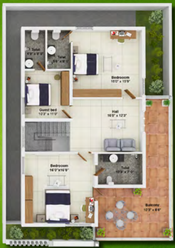  villas Floor Plan First Floor Plan