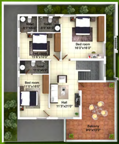  villas Floor Plan First Floor Plan
