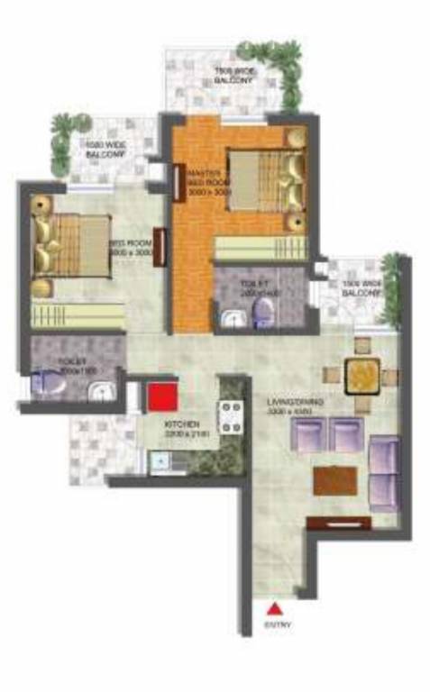  central courtyard garden Floor Plan Floor Plan