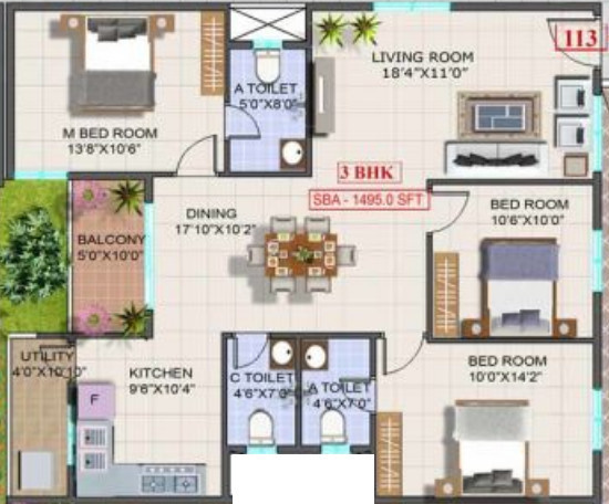  dwaraka-trinity Floor Plan Floor Plan