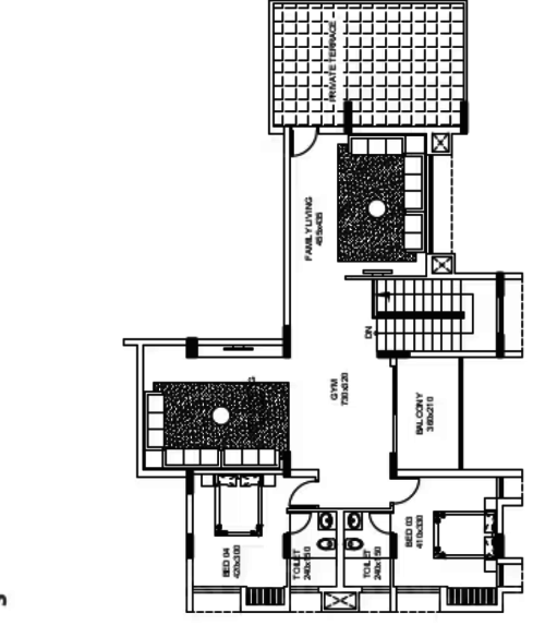 Upper Level Duplex Plan luminaire Floor Plan Upper Level Duplex Plan