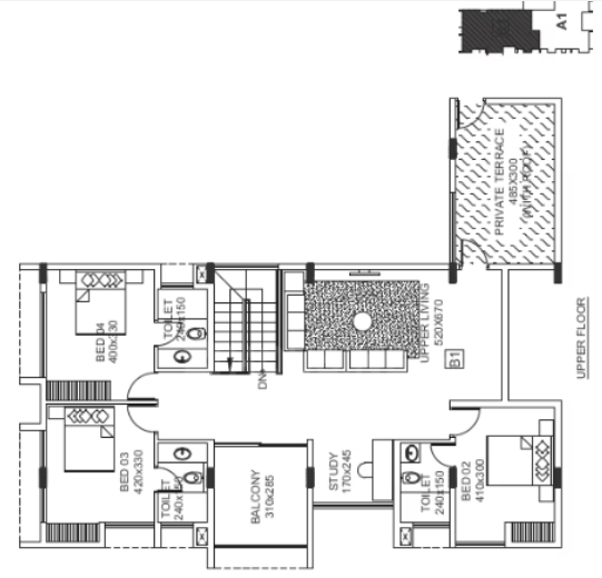 Upper Level Duplex Plan luminaire Floor Plan Upper Level Duplex Plan