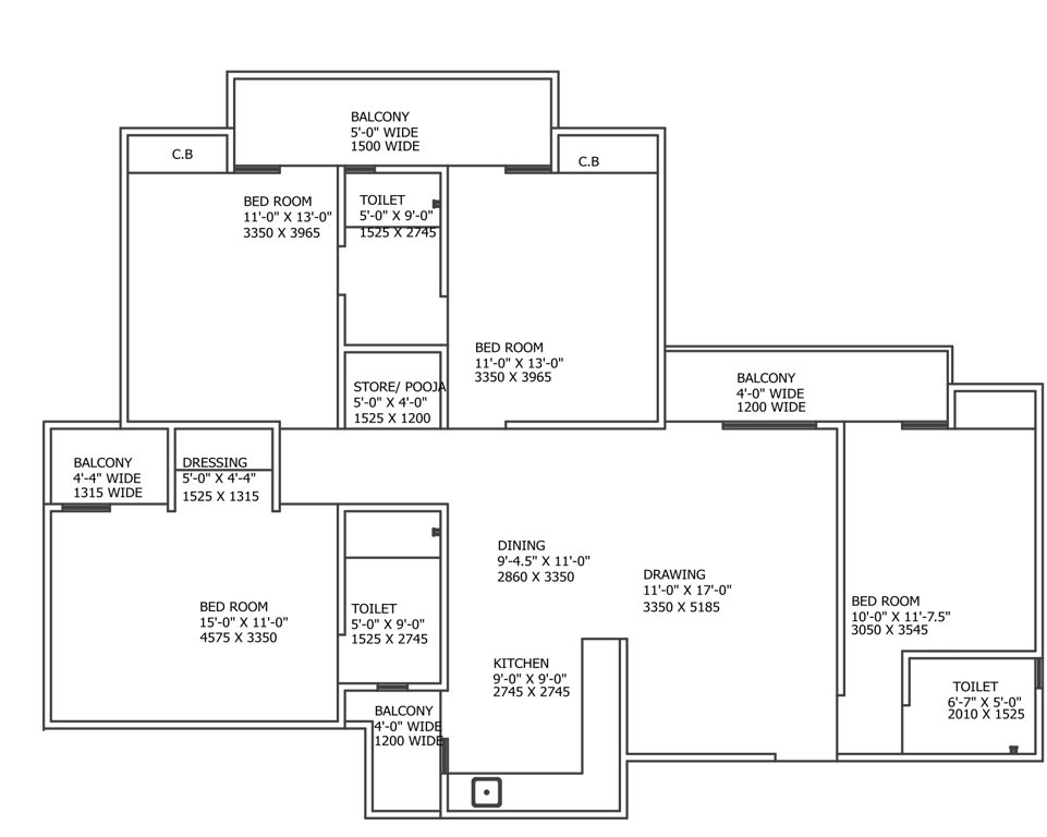 gaur city 4th avenue Floor Plan Floor Plan