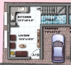  rainbow villas Floor Plan Ground Floor Plan