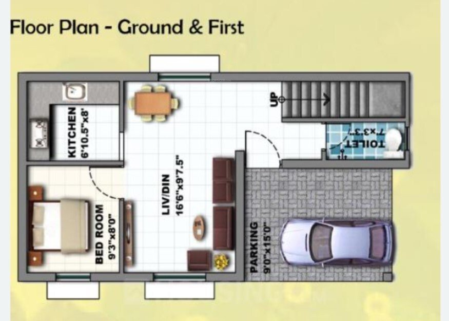  rainbow villas Floor Plan Ground Floor Plan