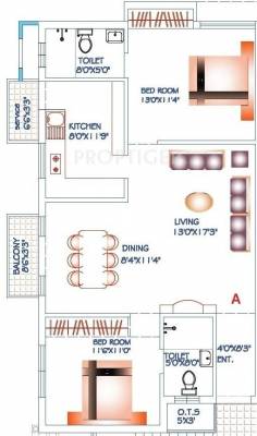 GL Aqua (2BHK+2T (1,125 sq ft) 1125 sq ft)