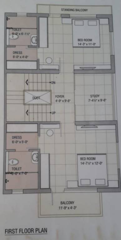  pancham bunglows Floor Plan First Floor Plan