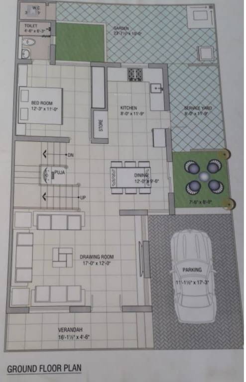  pancham bunglows Floor Plan Ground Floor Plan