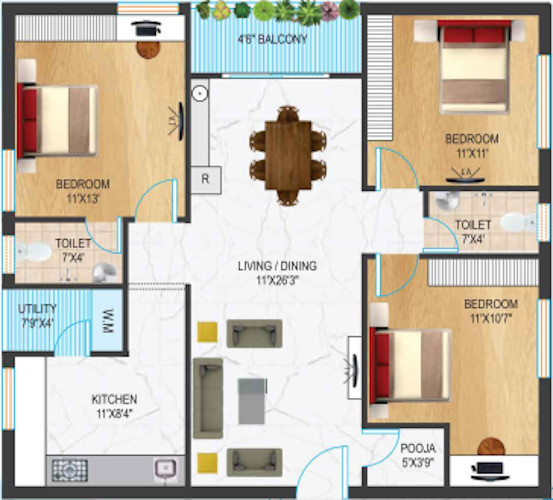  chandrika-vilaasini-mohana Floor Plan Floor Plan