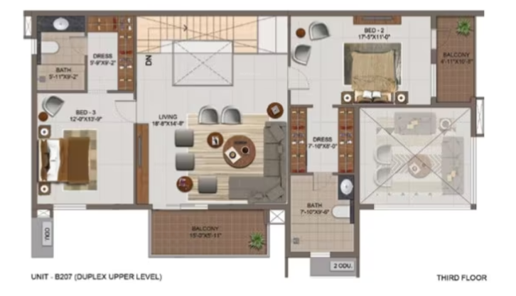  utopia Floor Plan Upper Level Duplex Plan
