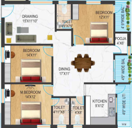  chandrika-vilaasini-kalyani Floor Plan Floor Plan