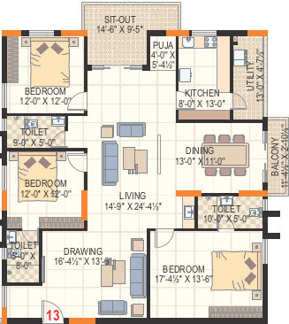  abhirama super homes Floor Plan Floor Plan
